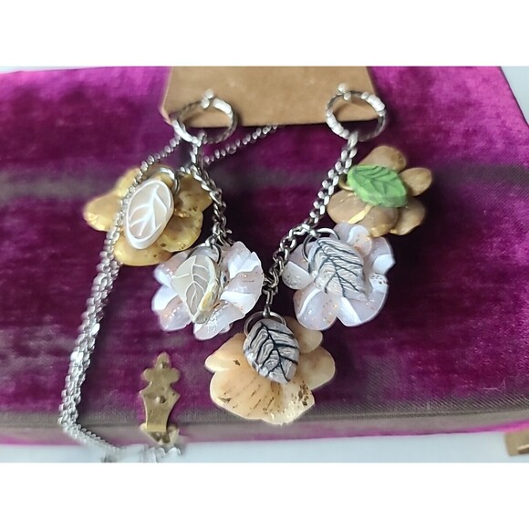 Multicolored Floral Polymer Clay Jewelry Set, NEW - Picture 4 of 10